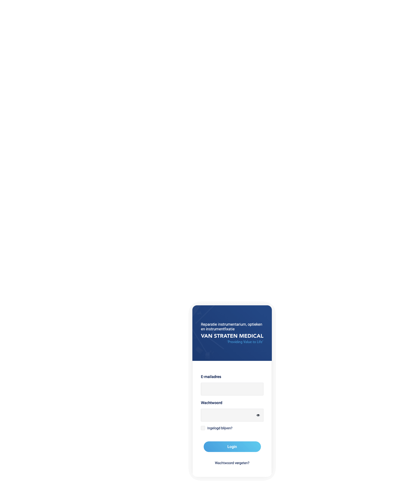 Design | Web & applicatie design Van Straten Medical